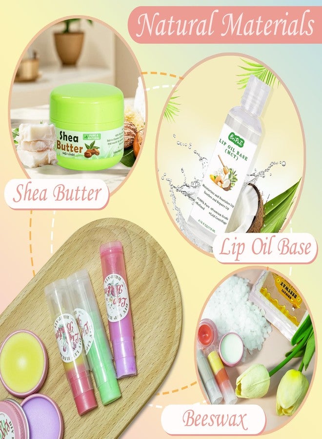 BRIPATI DIY Lip Balm Making Kit for Adults to Make Your Own Moisturizing Lip Balms with Natural Beeswax, Lip Base Oil, Essential Oil, Empty Lip Balm Tubes Jars, Birthday Christmas Mother’s Day Gift - Image 3